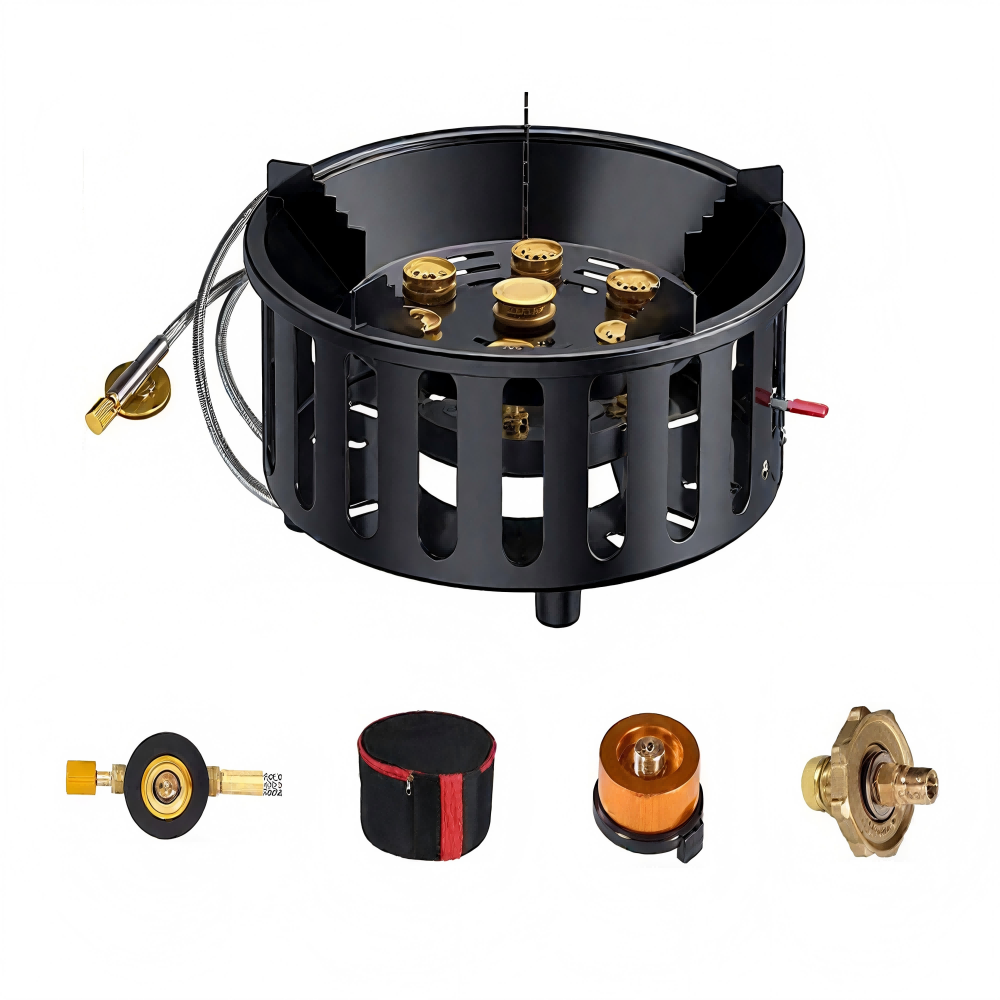 Outdoor Kitchen Power Burner - Мощная 7-конфорочная портативная походная плита 21000