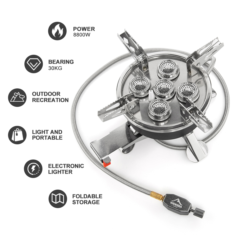Widesea Кемпинг 5в1 Газовая пл – обзор и цена Outdoor Kitchen Power Burner