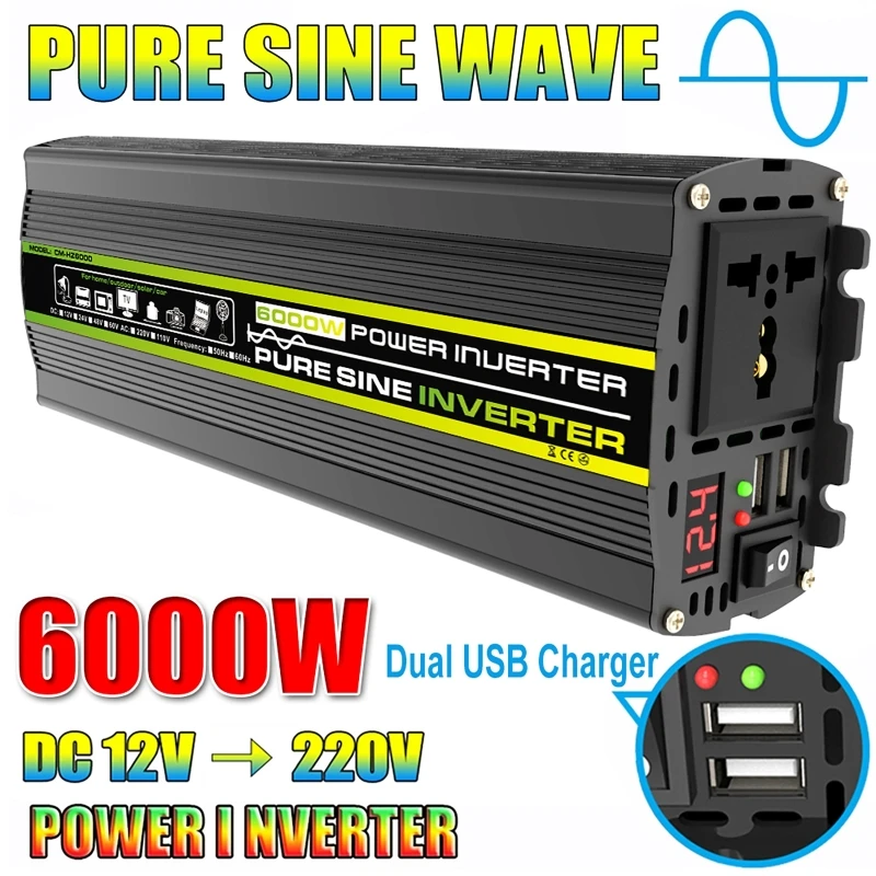 6000 Вт DC12/24 В в AC 220 В ч – обзор и цена Outdoor Power Transformer